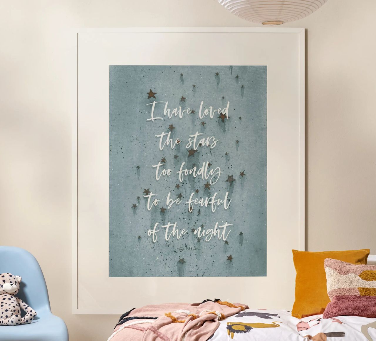 Ich habe die Sterne zu sehr geliebt, um mich vor der Nacht zu fürchten Poster von This Wild Soul - Illustration