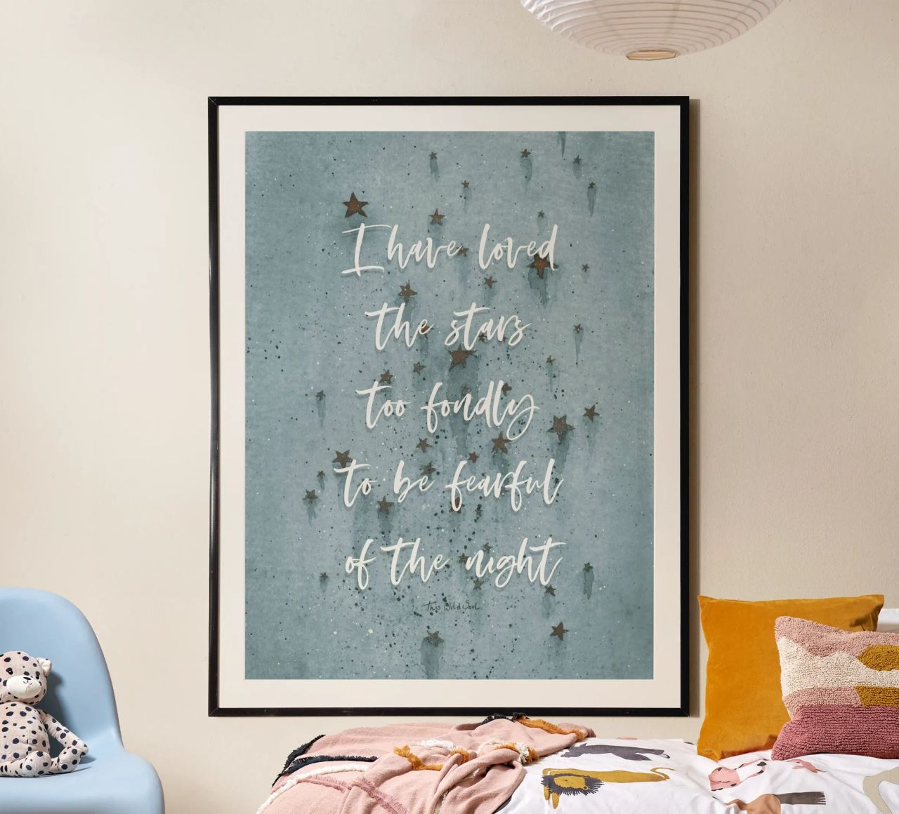 Ich habe die Sterne zu sehr geliebt, um mich vor der Nacht zu fürchten Poster von This Wild Soul - Illustration