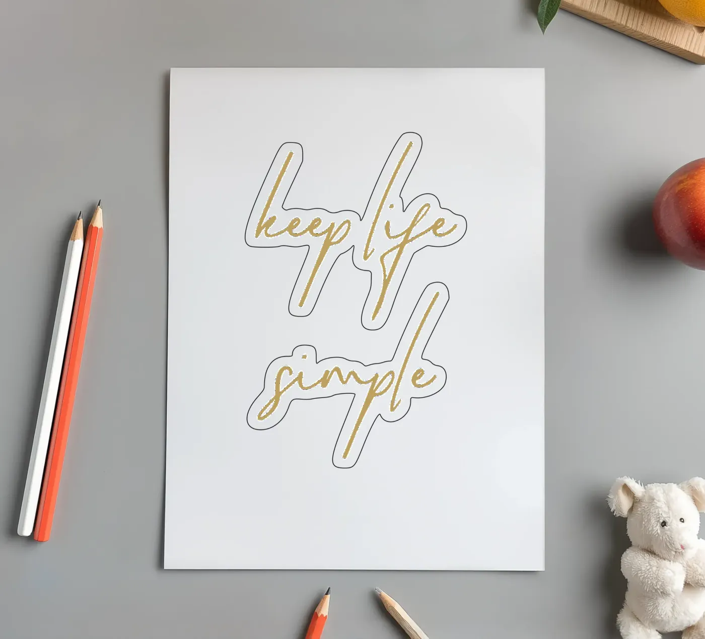 keep life simple sticker sheet by Apolo Prints
