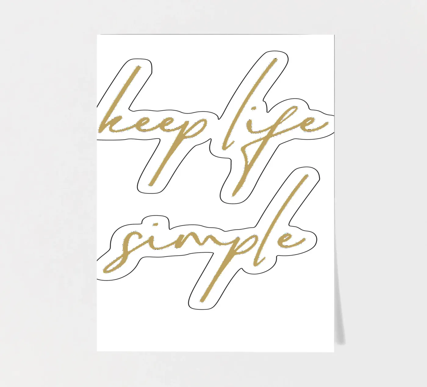 keep life simple sticker sheet by Apolo Prints