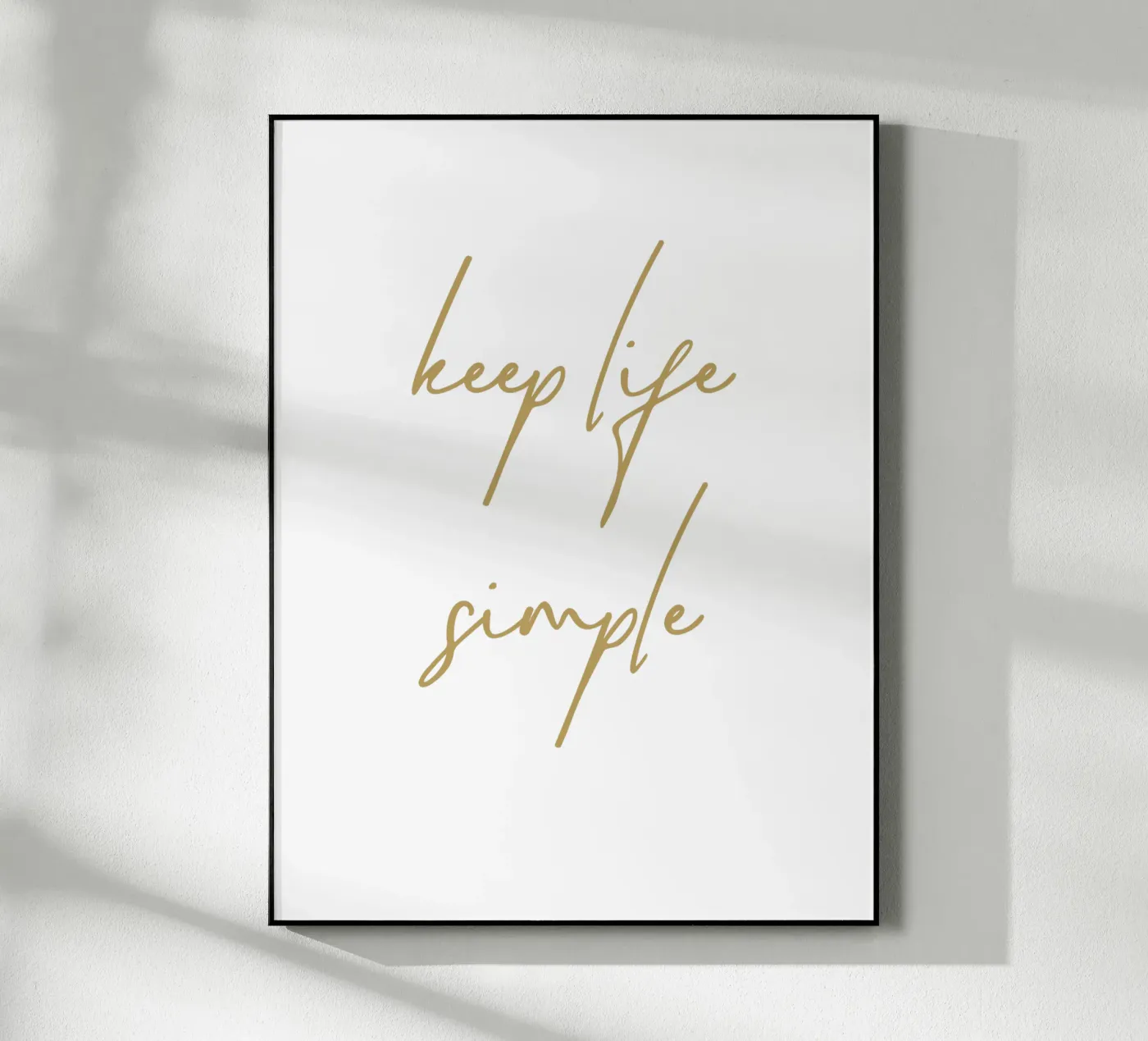 keep life simple plexiglas de Apolo Prints