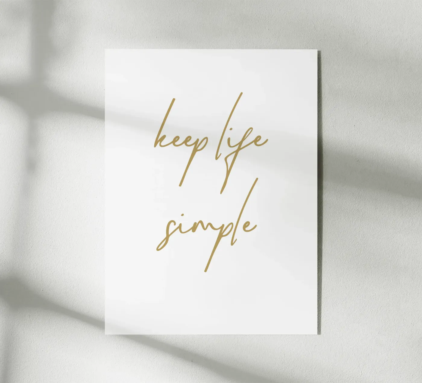 keep life simple plexiglas de Apolo Prints