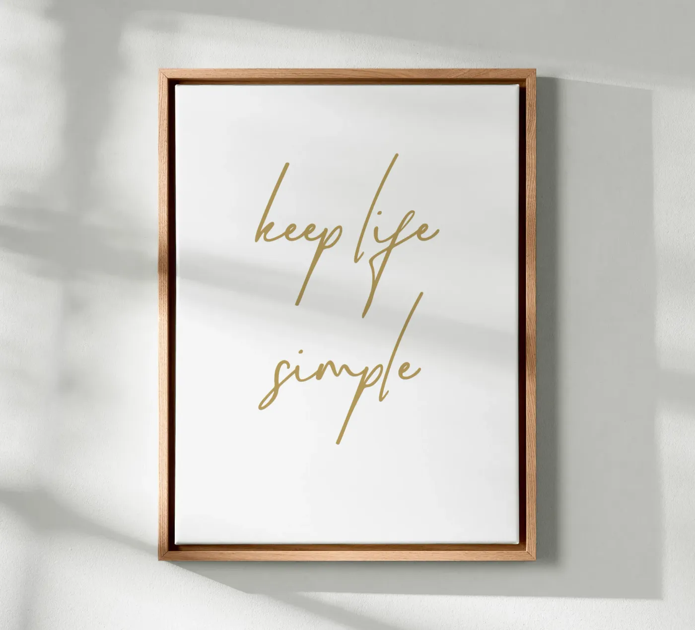 houd het leven eenvoudig canvas van Apolo Prints