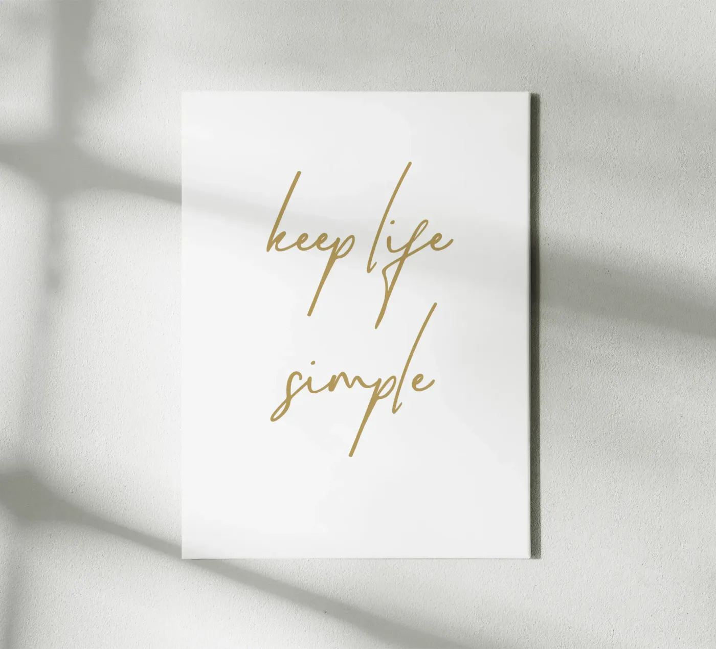 houd het leven eenvoudig canvas van Apolo Prints