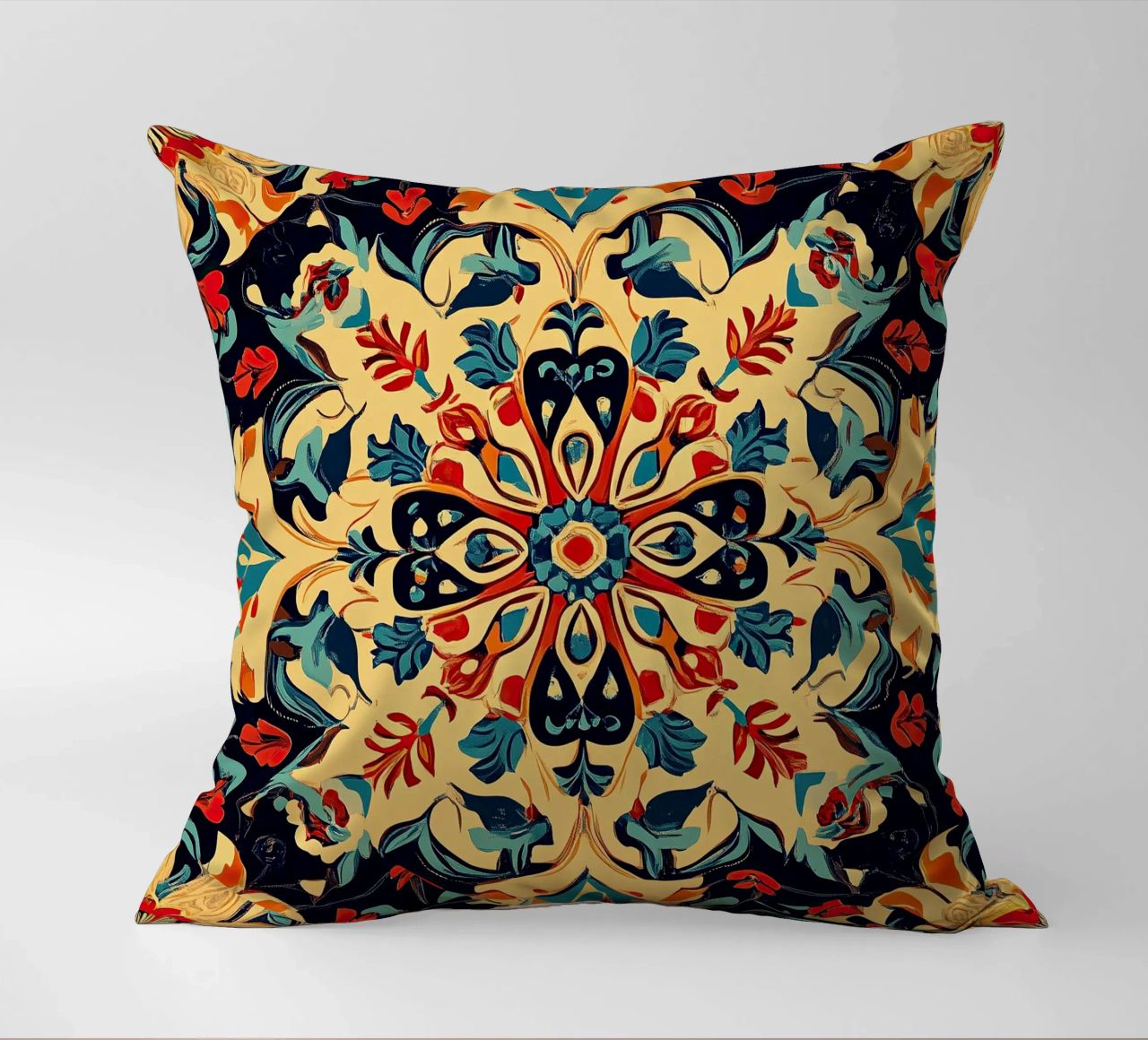 Art nouveau - la fleur de la beauté intemporelle coussin de Artful Bloom