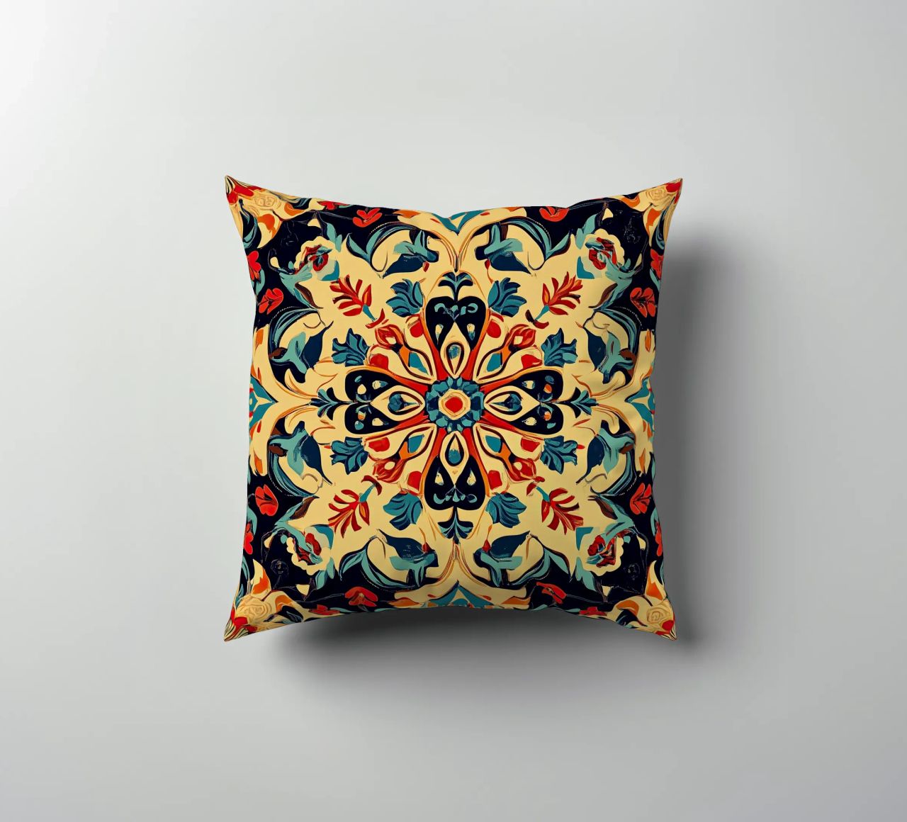 Art nouveau - la fleur de la beauté intemporelle coussin de Artful Bloom