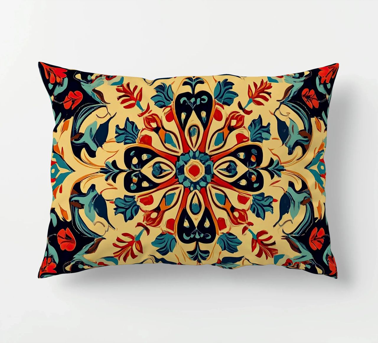 Art nouveau - la fleur de la beauté intemporelle coussin de Artful Bloom