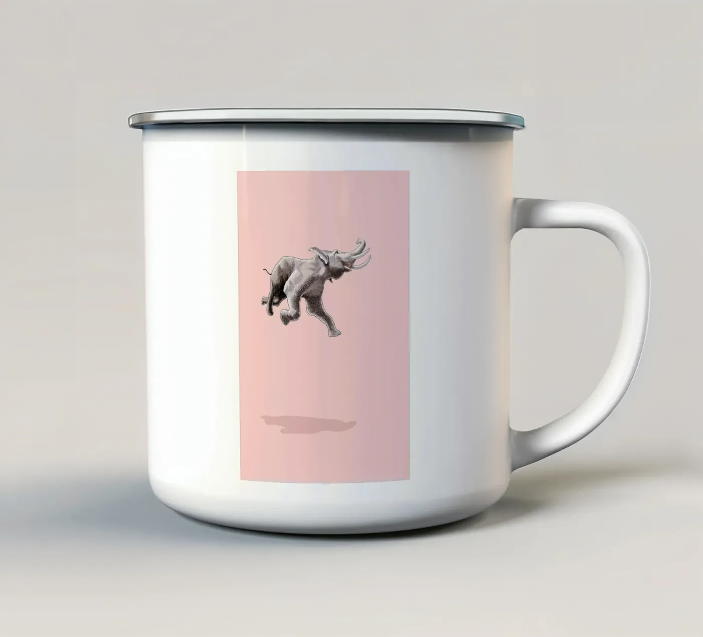 Float Like a Bird enamel mug by Jason Ratliff