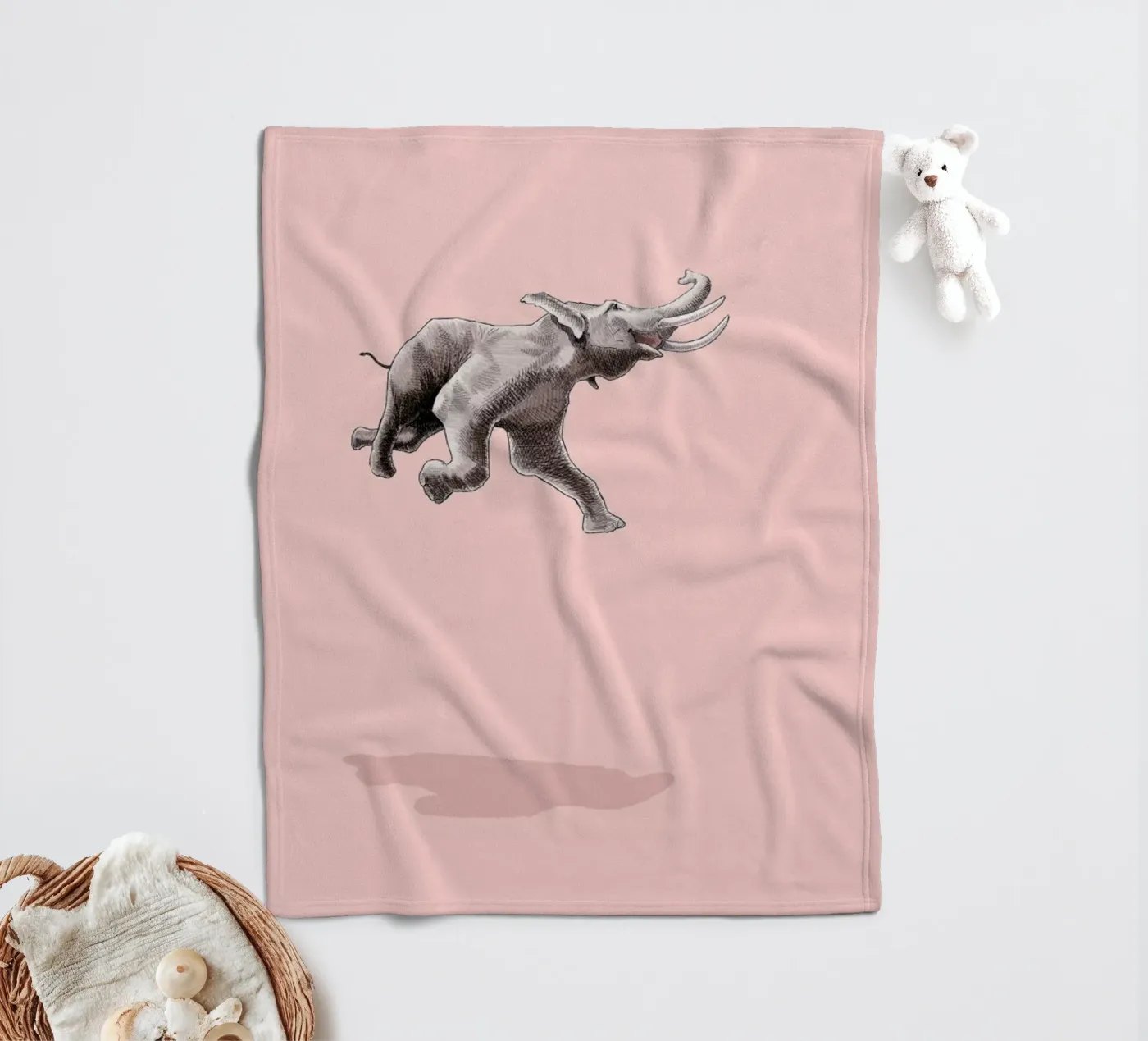 Float Like a Bird fleece blanket by Jason Ratliff