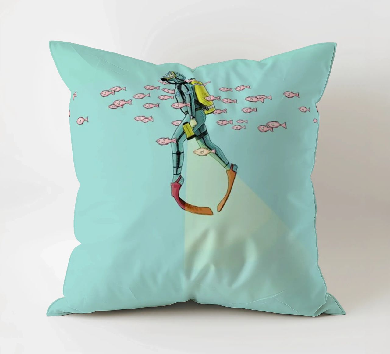 Float Under the Sea cuscino da Jason Ratliff