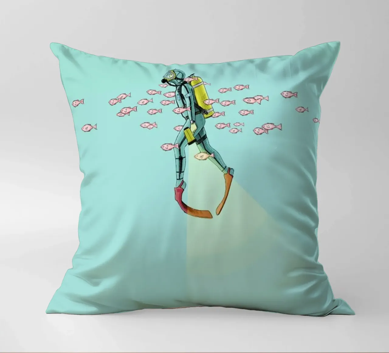 Float Under the Sea cuscino da Jason Ratliff