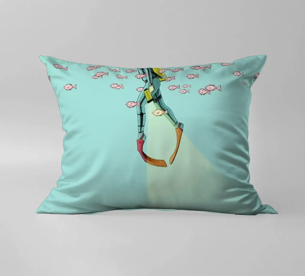 Float Under the Sea cuscino da Jason Ratliff