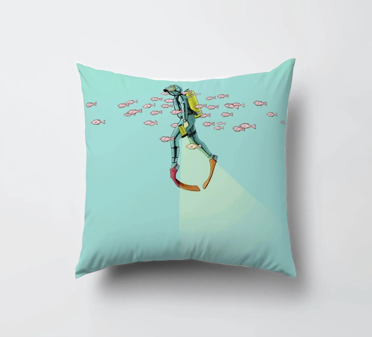 Float Under the Sea cuscino da Jason Ratliff