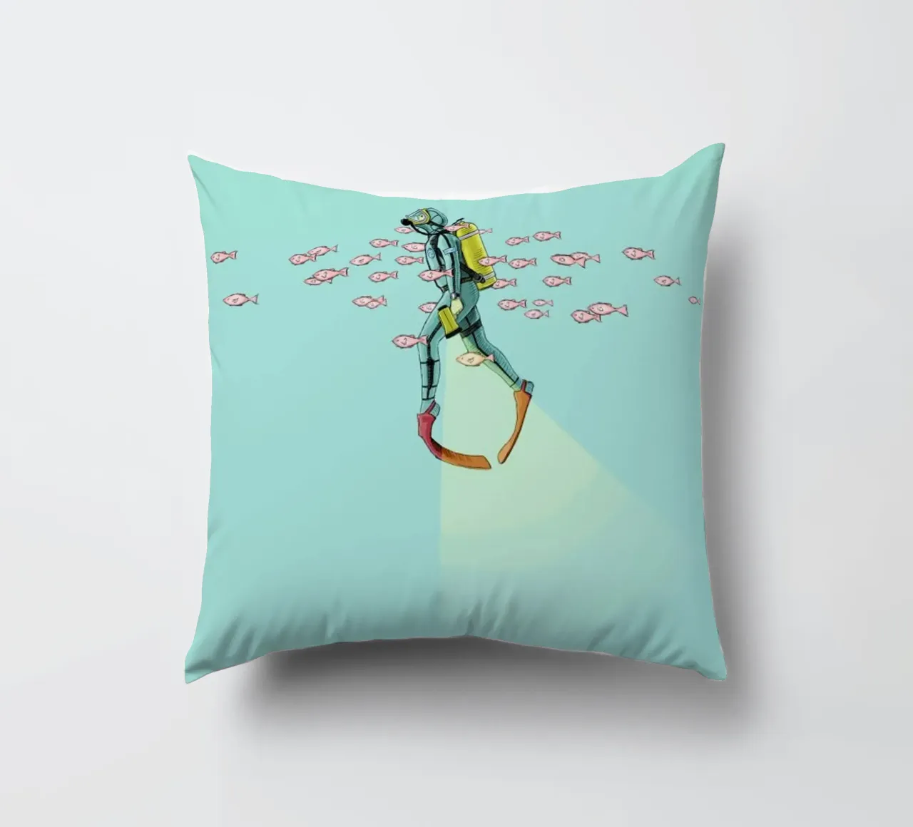 Float Under the Sea cuscino da Jason Ratliff