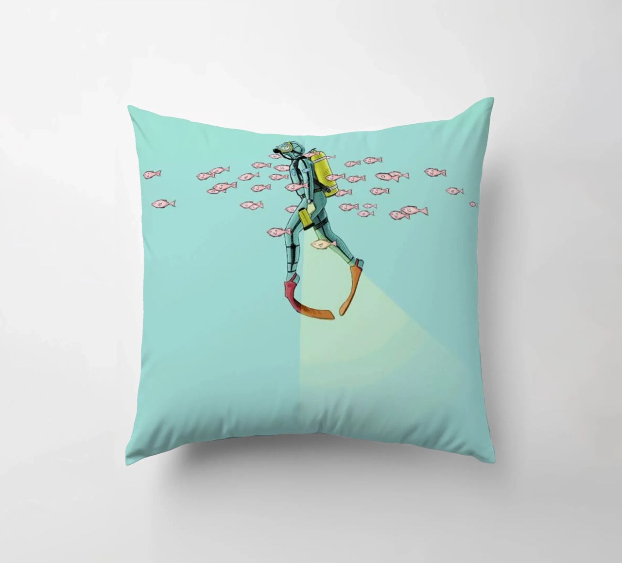 Float Under the Sea cuscino da Jason Ratliff