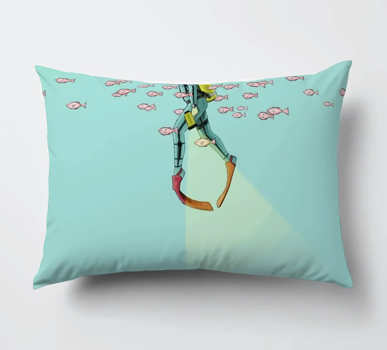 Float Under the Sea cuscino da Jason Ratliff