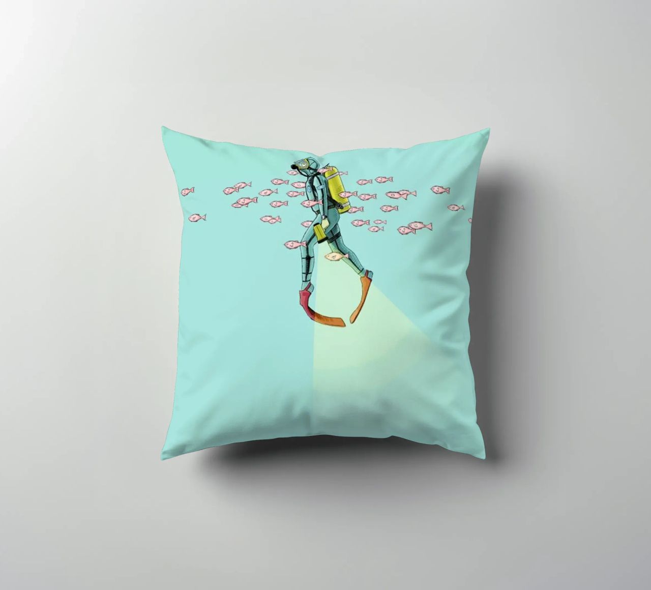 Float Under the Sea cuscino da Jason Ratliff