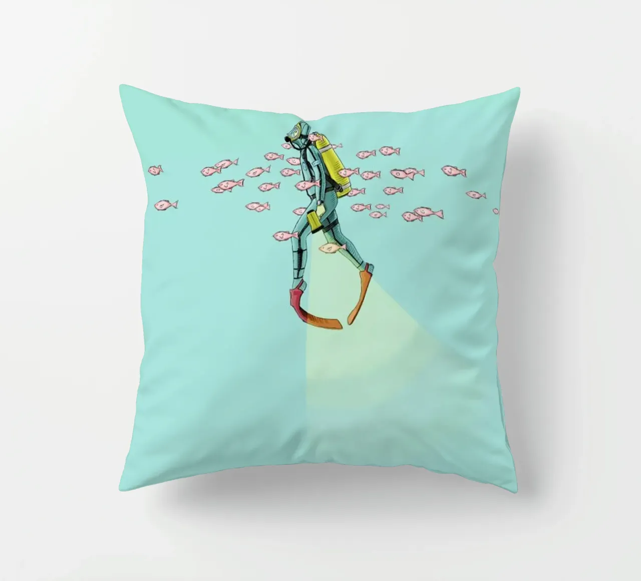 Float Under the Sea cuscino da Jason Ratliff