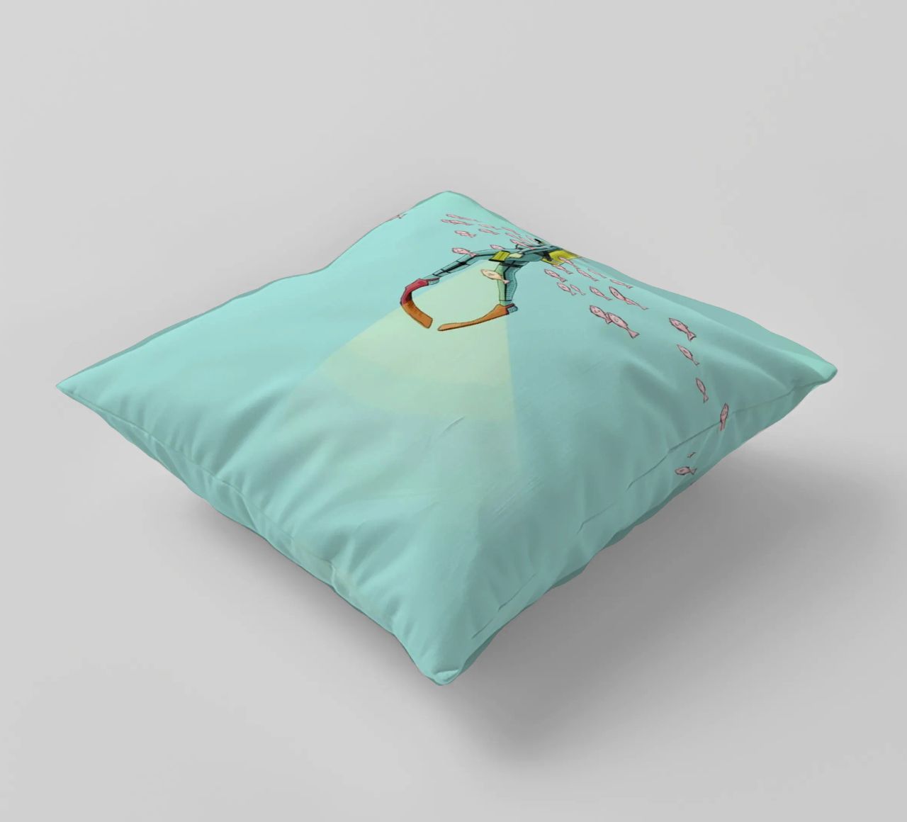 Float Under the Sea cuscino da Jason Ratliff