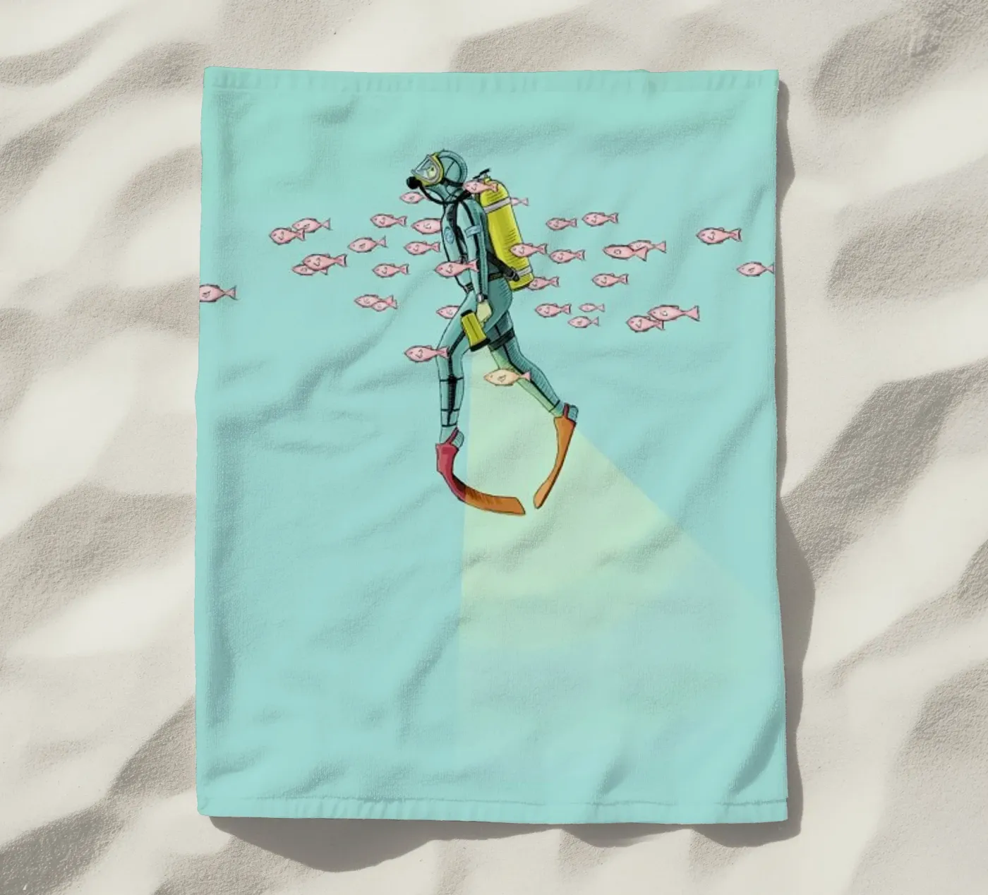 Float Under the Sea beach towel by Jason Ratliff