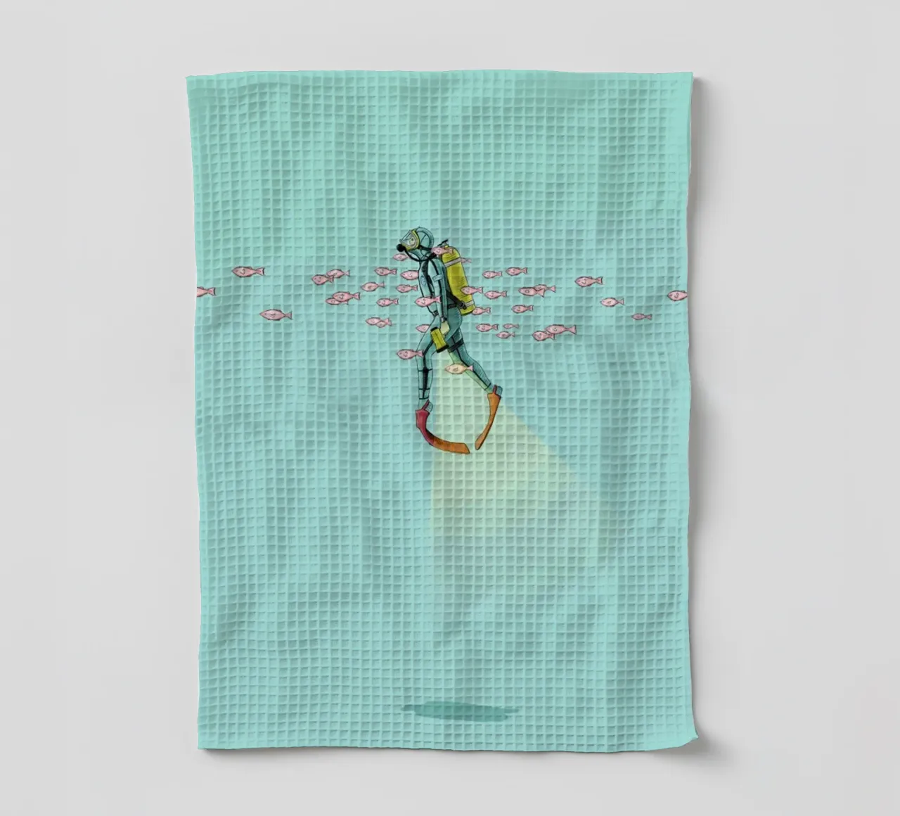 Float Under the Sea paño de cocina de Jason Ratliff