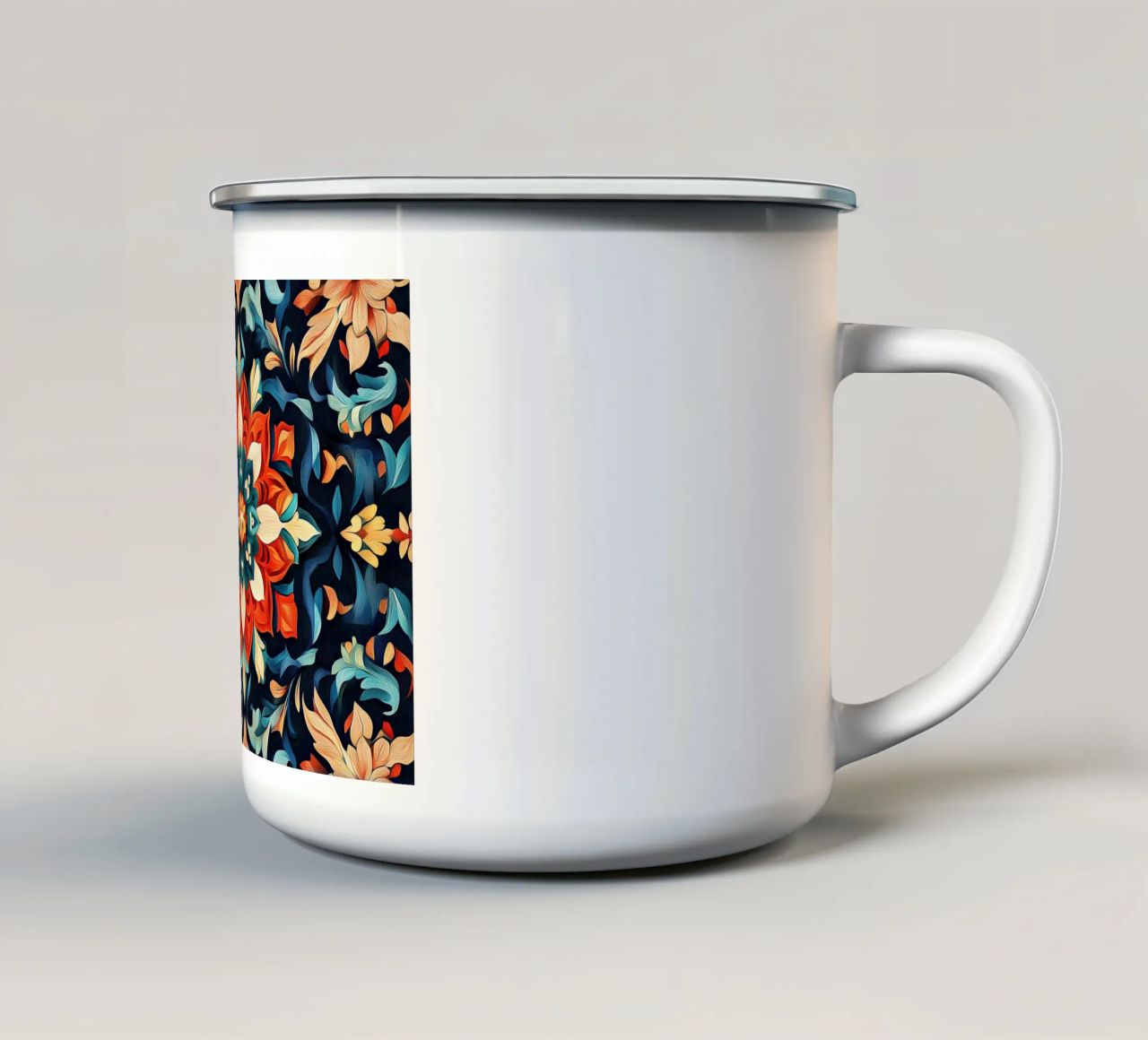 Art Nouveau - The magic of the nouveau pile enamel mug by Artful Bloom