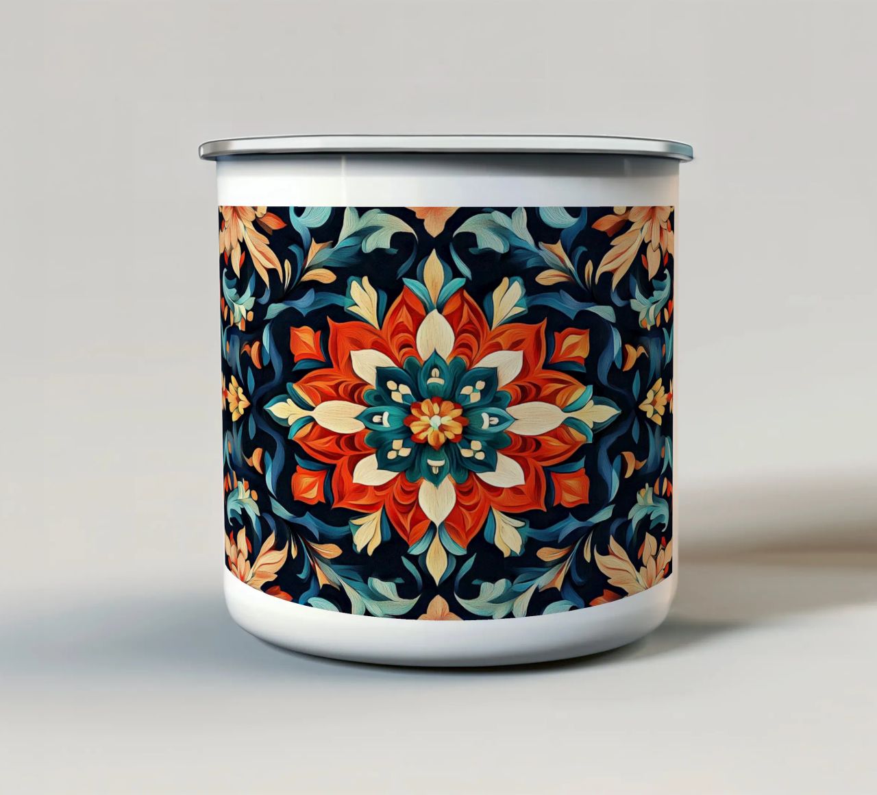 Art Nouveau - The magic of the nouveau pile enamel mug by Artful Bloom