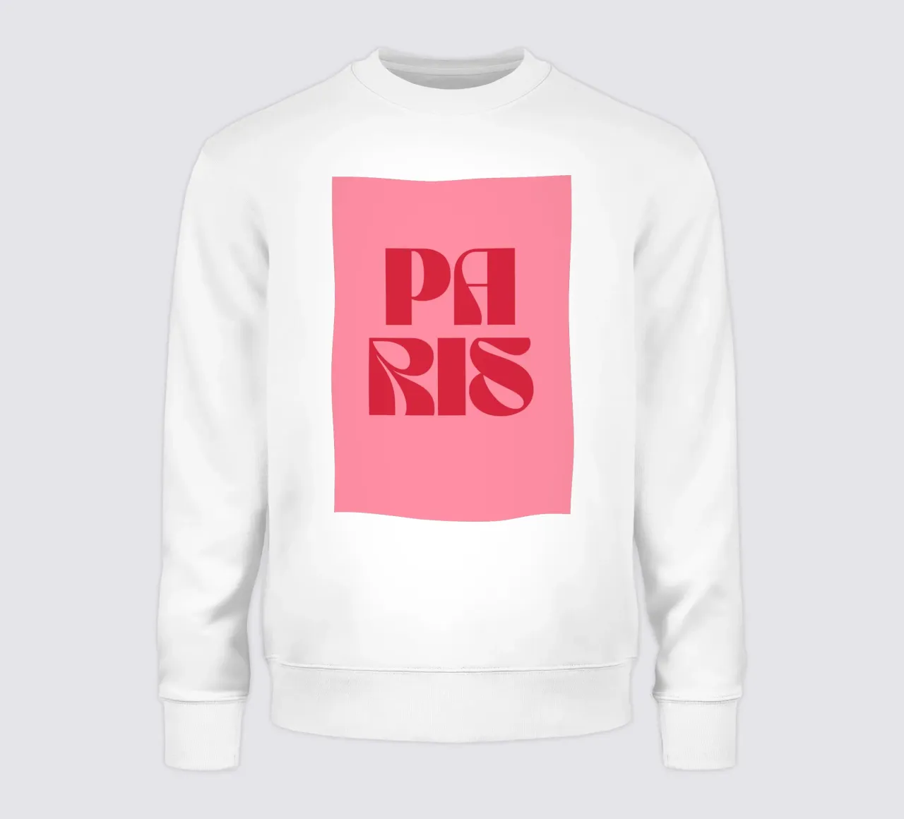 Parijs Reizen Roze en Rode Typografie sweatshirt van pdigitalprints