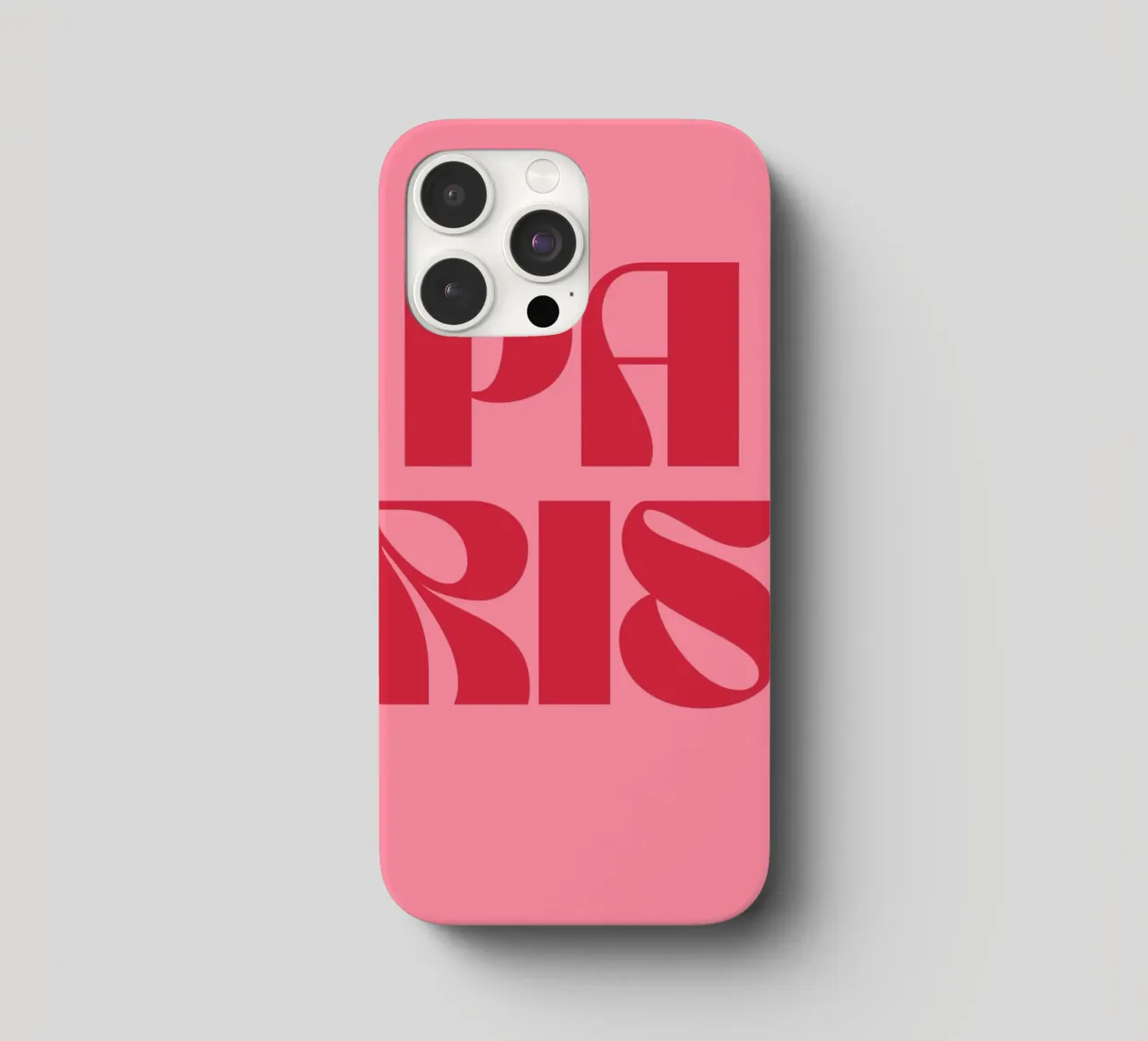 Parijs Reizen Roze en Rode Typografie iphone hoesje van pdigitalprints