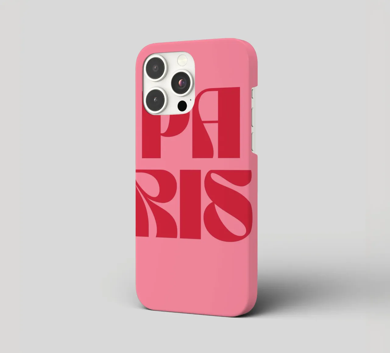 Parijs Reizen Roze en Rode Typografie iphone hoesje van pdigitalprints