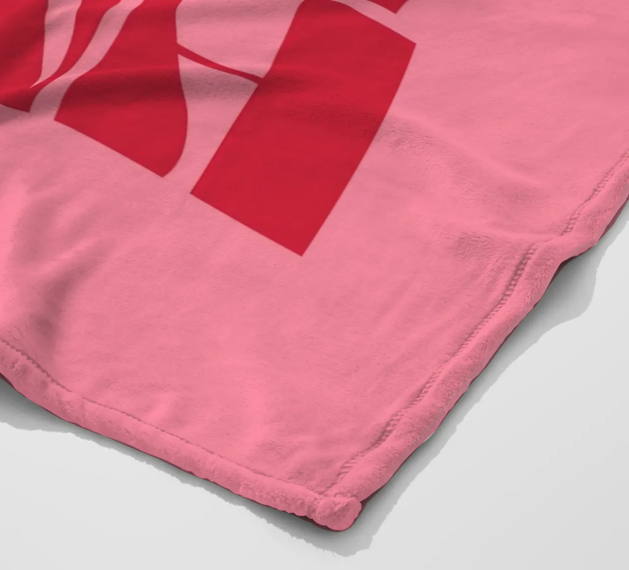 Barcellona Viaggio Tipografia rosa e rossa coperta in pile da pdigitalprints
