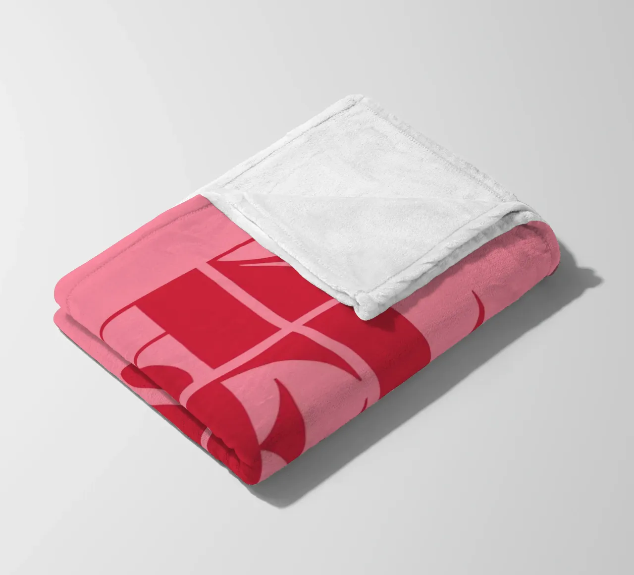 Barcellona Viaggio Tipografia rosa e rossa coperta in pile da pdigitalprints