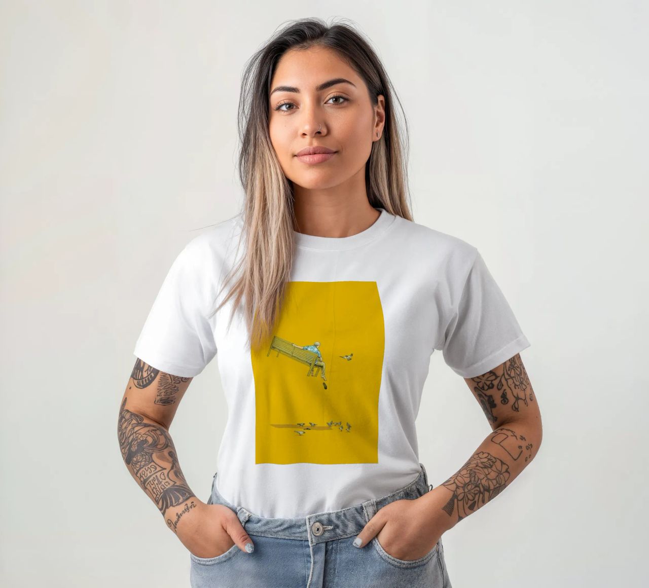 Float With the Pigeons t-shirt da Jason Ratliff