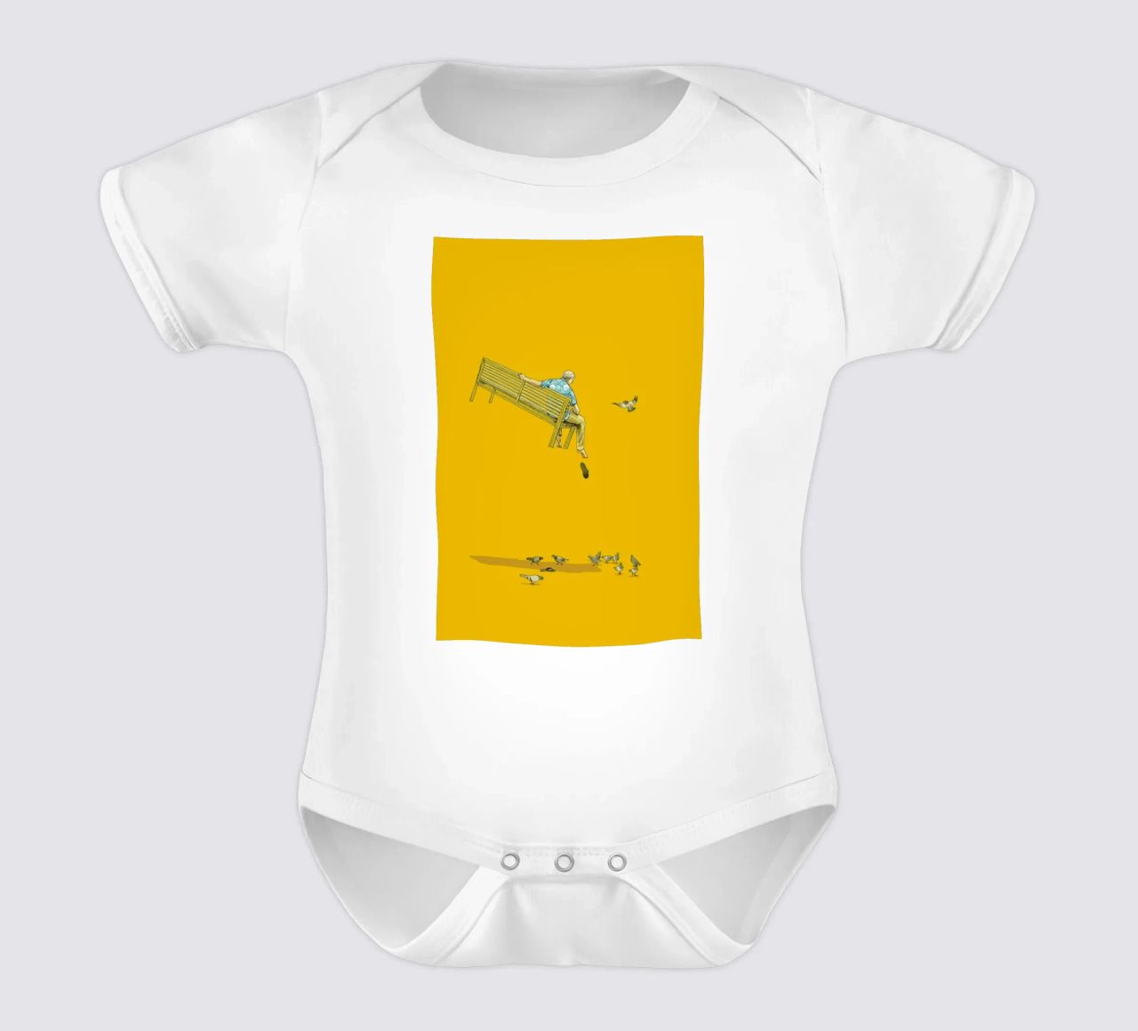 Float With the Pigeons body neonato maniche corte da Jason Ratliff
