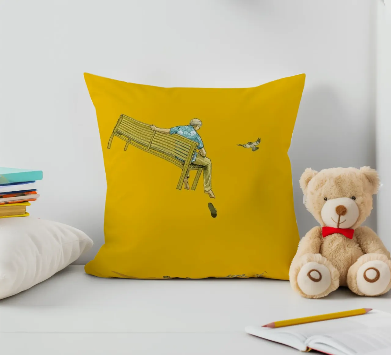 Float With the Pigeons cuscino da Jason Ratliff