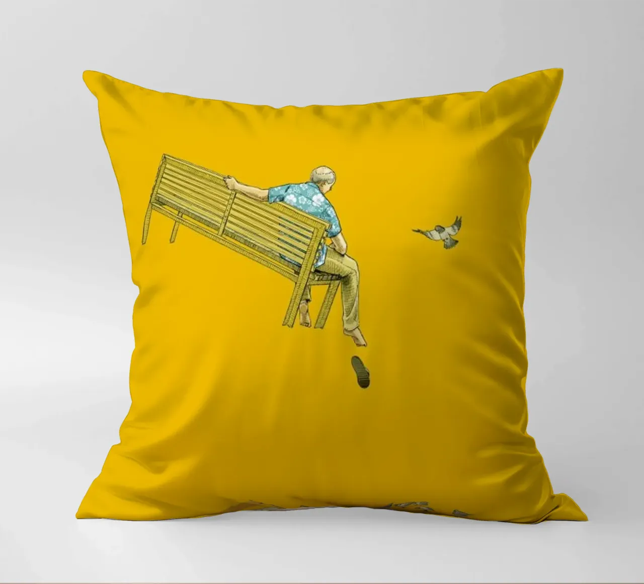 Float With the Pigeons cuscino da Jason Ratliff