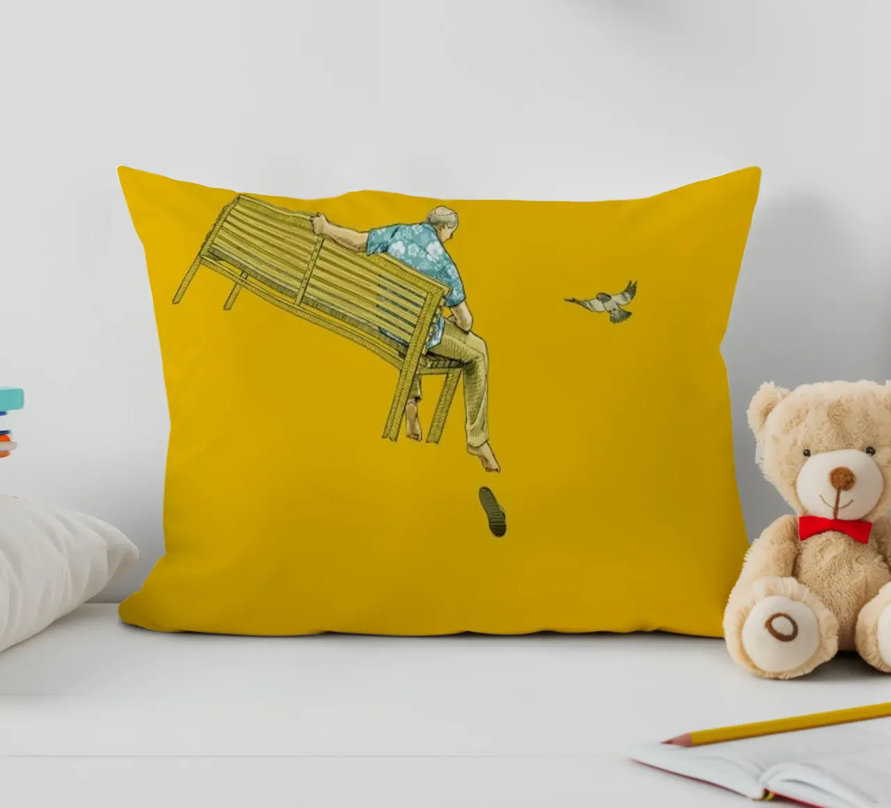 Float With the Pigeons cuscino da Jason Ratliff