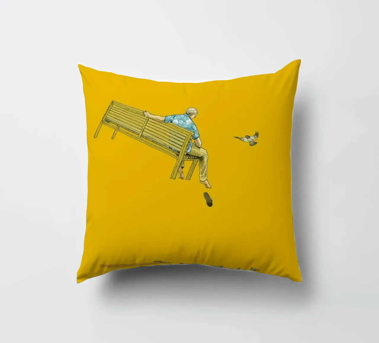 Float With the Pigeons cuscino da Jason Ratliff