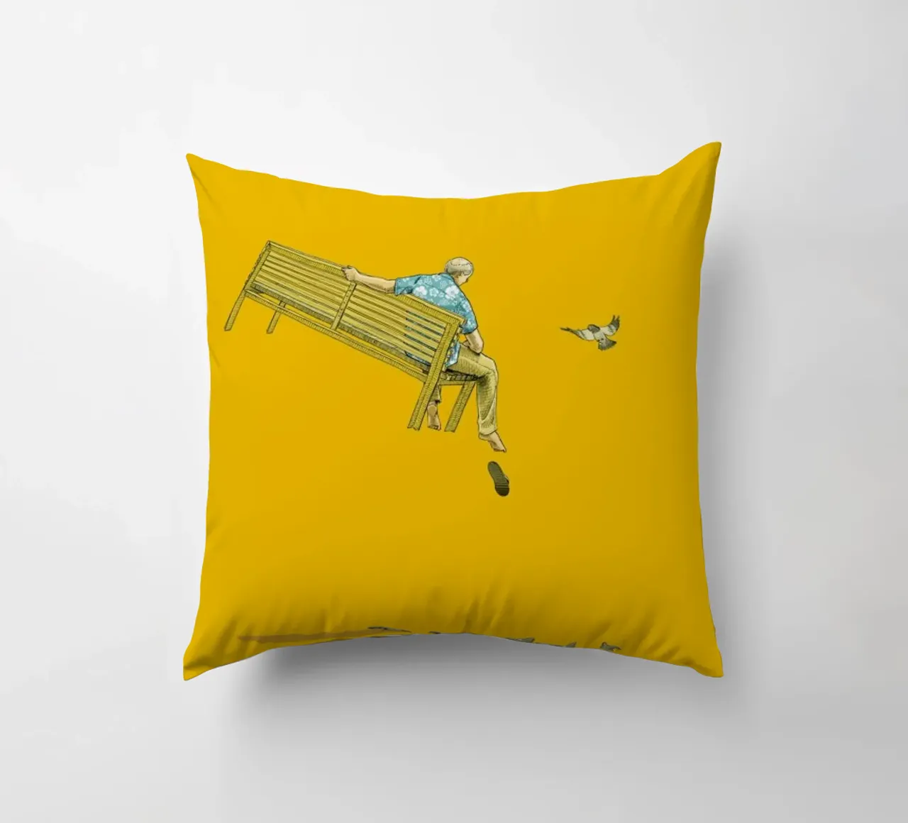 Float With the Pigeons cuscino da Jason Ratliff