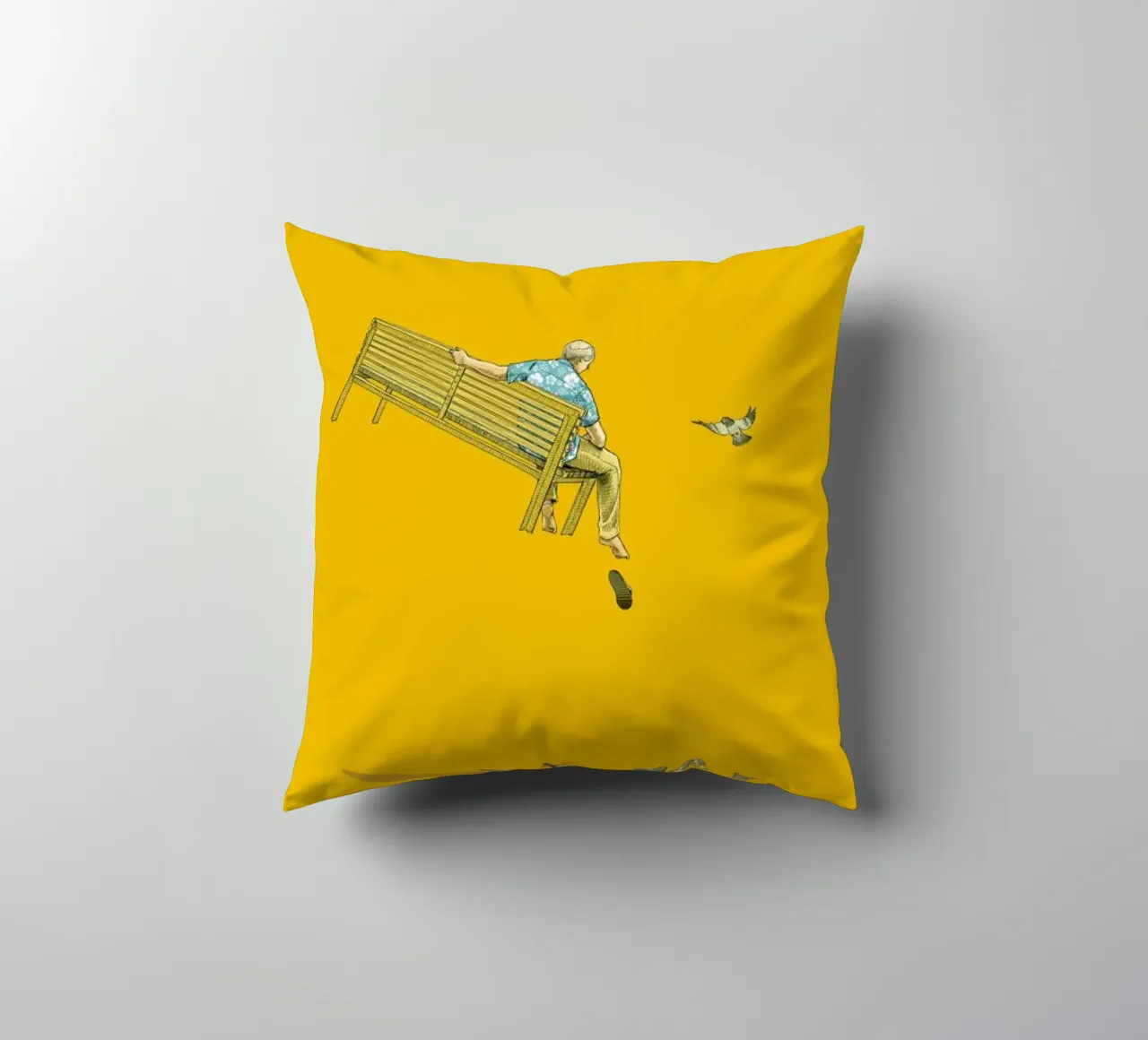 Float With the Pigeons cuscino da Jason Ratliff