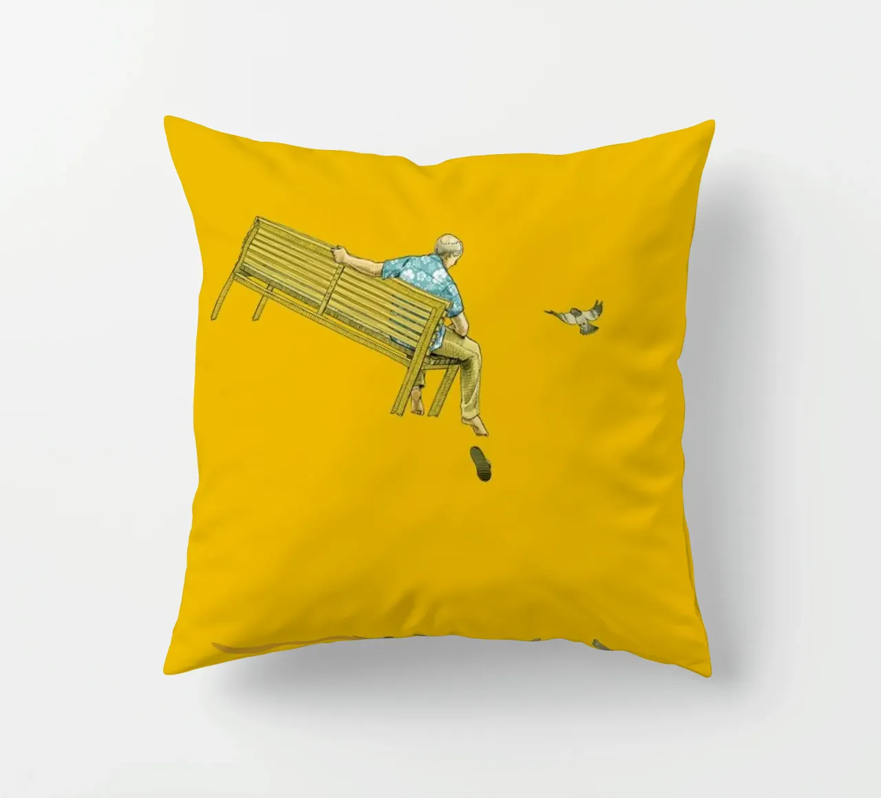 Float With the Pigeons cuscino da Jason Ratliff