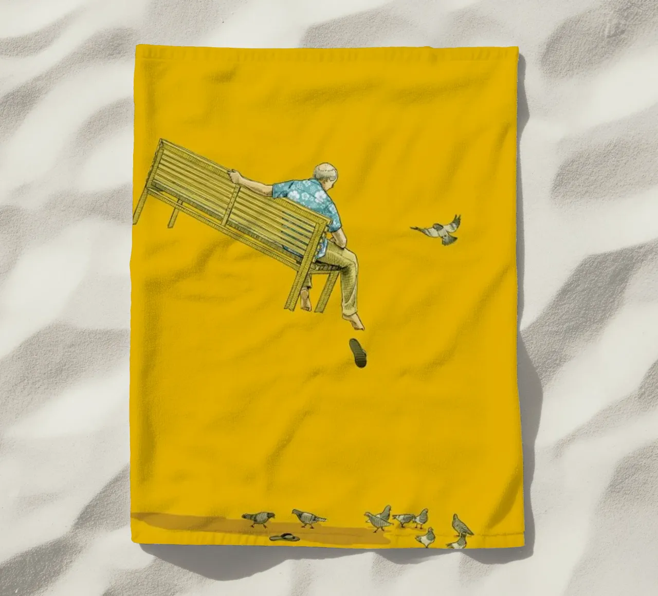 Float With the Pigeons strandhanddoek van Jason Ratliff