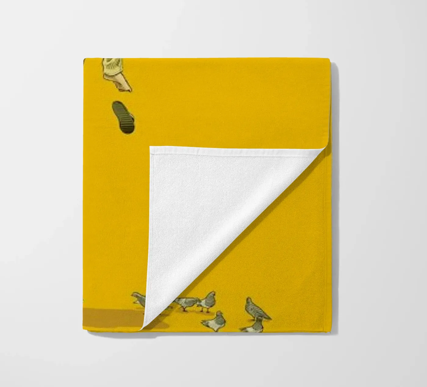 Float With the Pigeons beach towel by Jason Ratliff