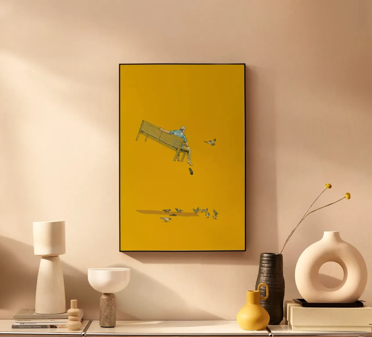 Float With the Pigeons alluminio dibond da Jason Ratliff