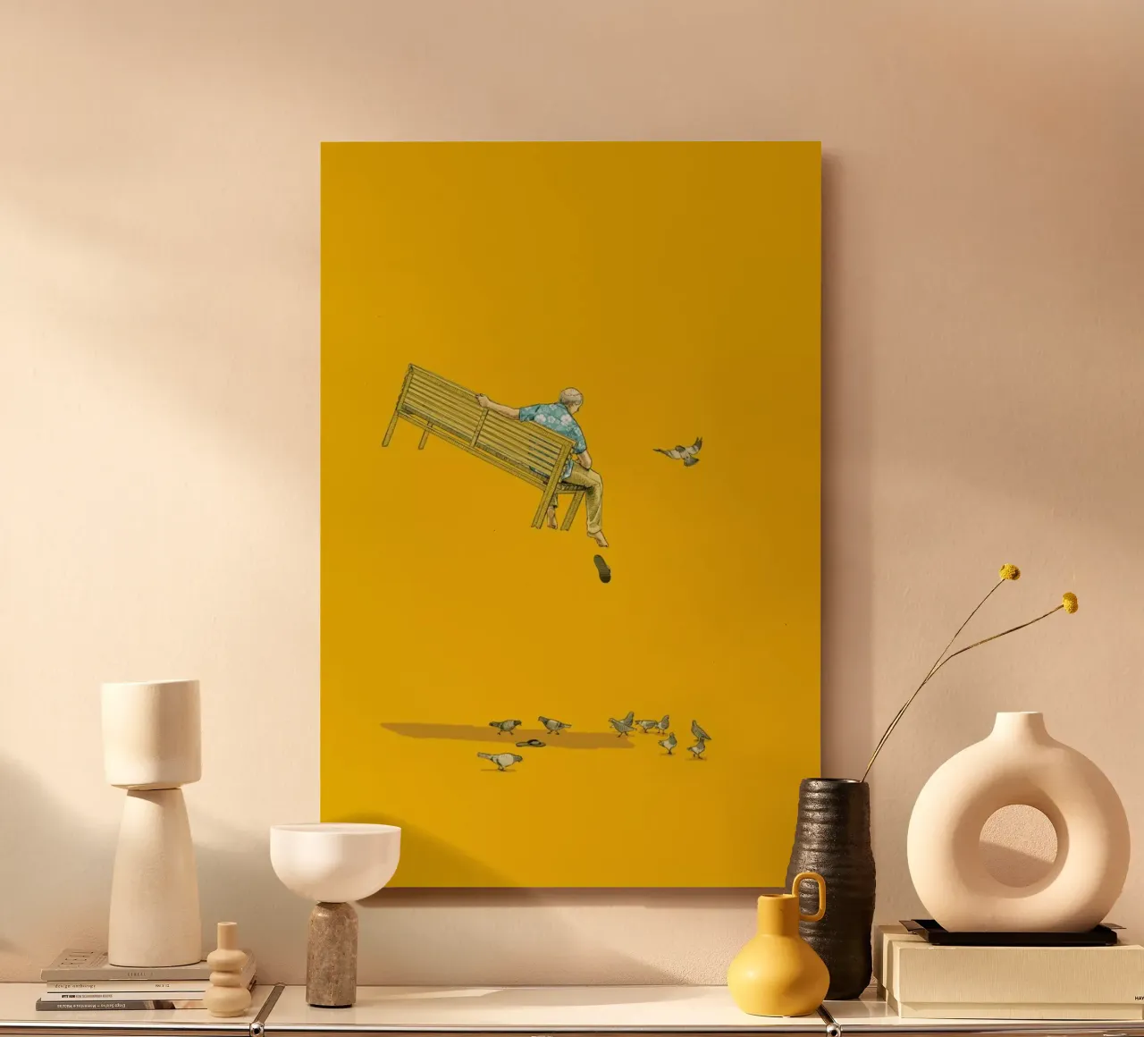 Float With the Pigeons alluminio dibond da Jason Ratliff