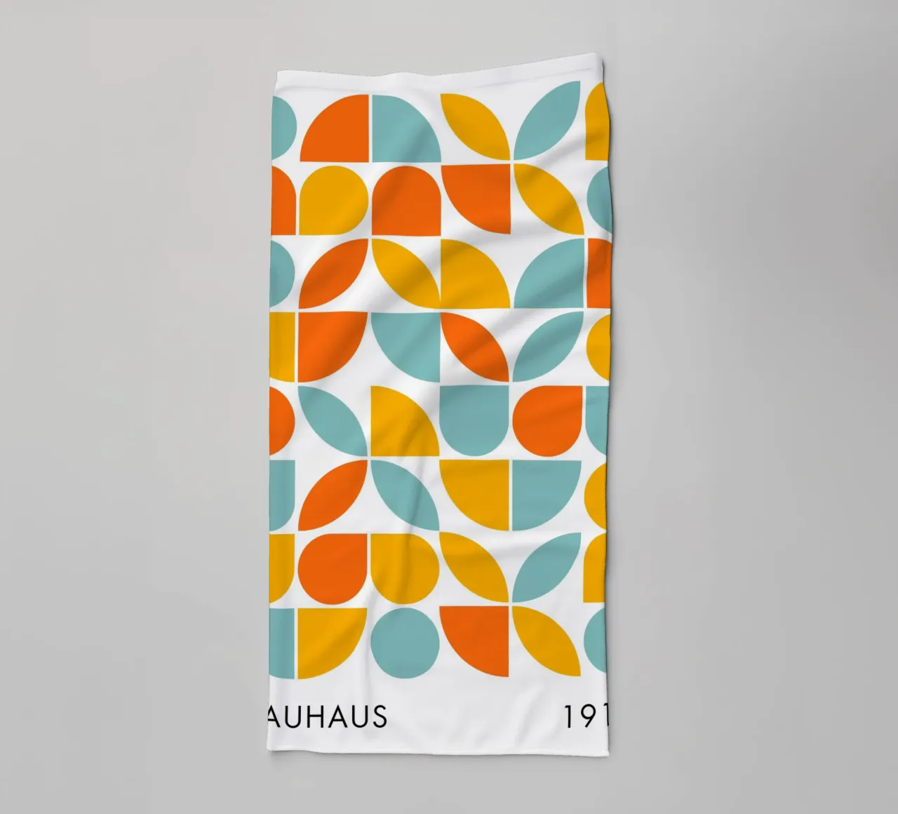 Bauhaus Arte geometrica delle forme, colori vivaci Preppy asciugamano da bagno da pdigitalprints