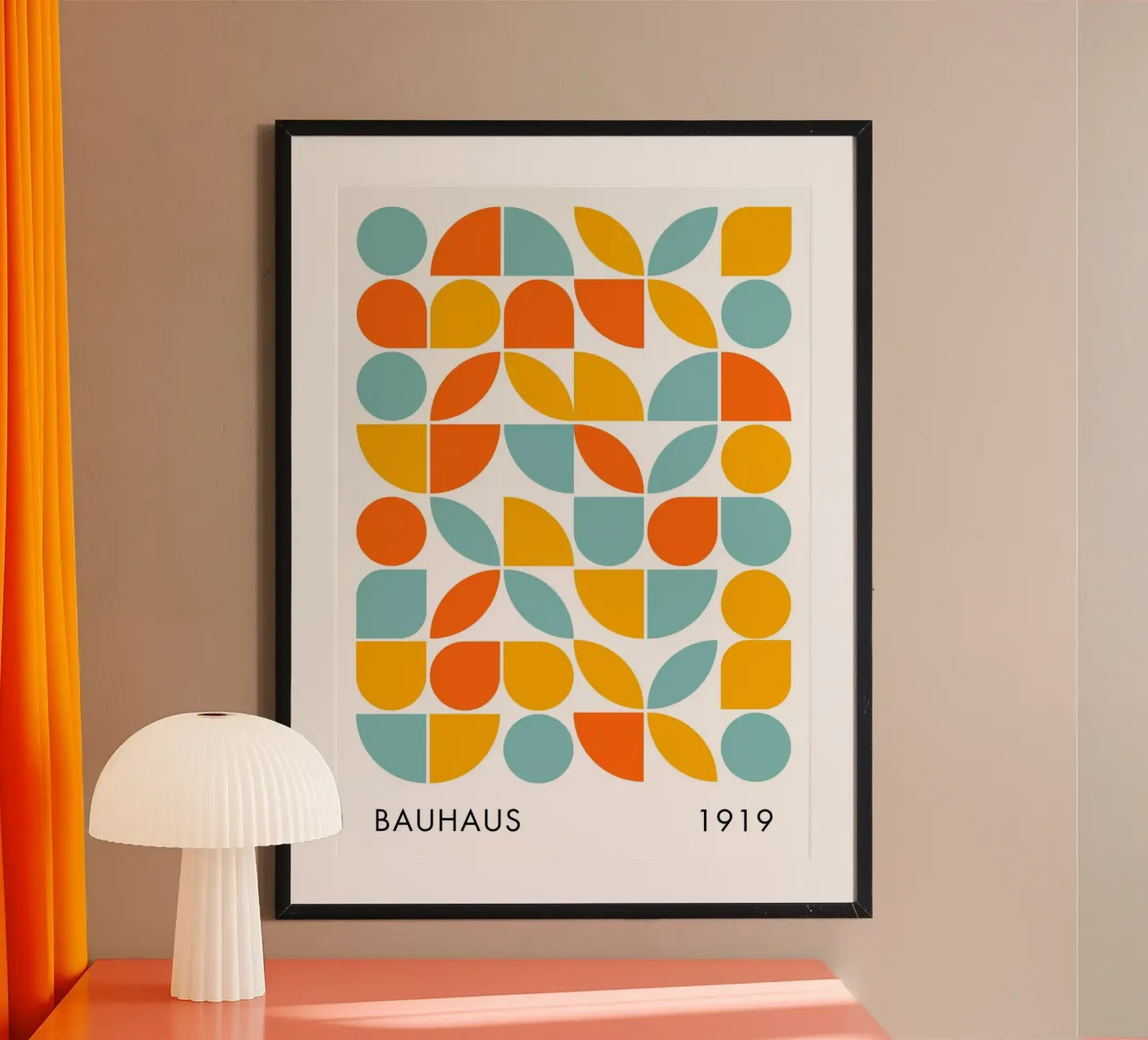Bauhaus Arte geometrica delle forme, colori vivaci Preppy carta hahnemühle da pdigitalprints