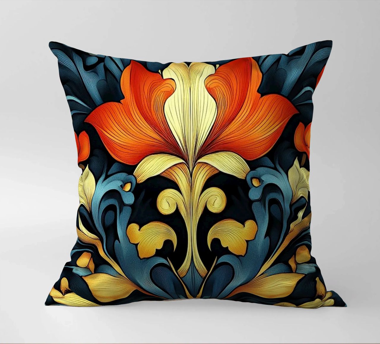Art nouveau decorative cushion by Artful Bloom