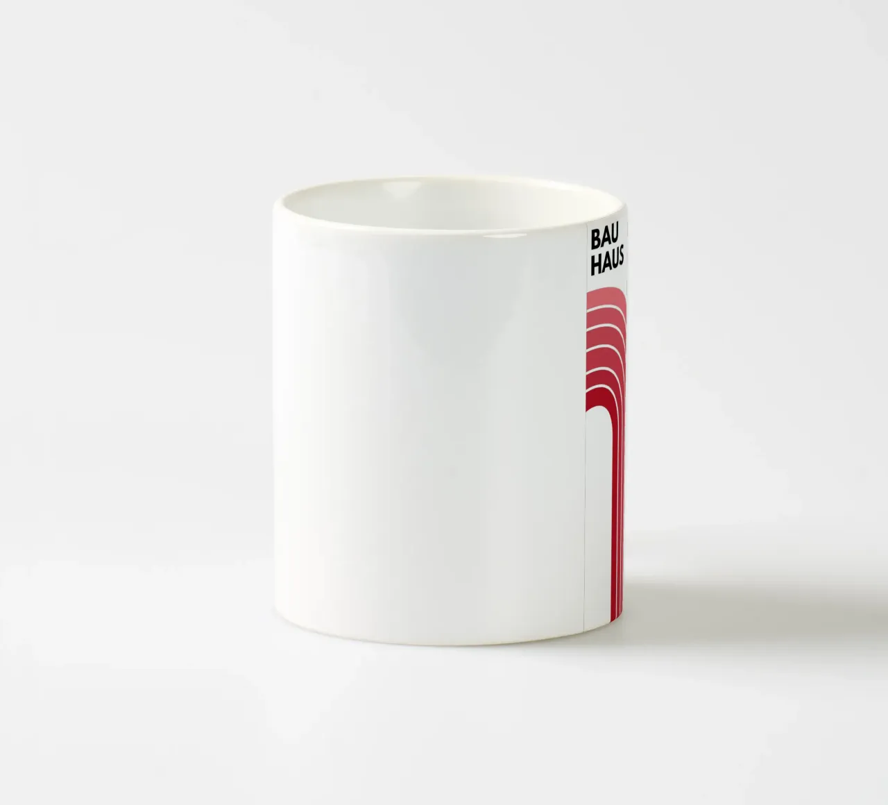 Bauhaus geometrico rosso e arancione tazza in ceramica da pdigitalprints