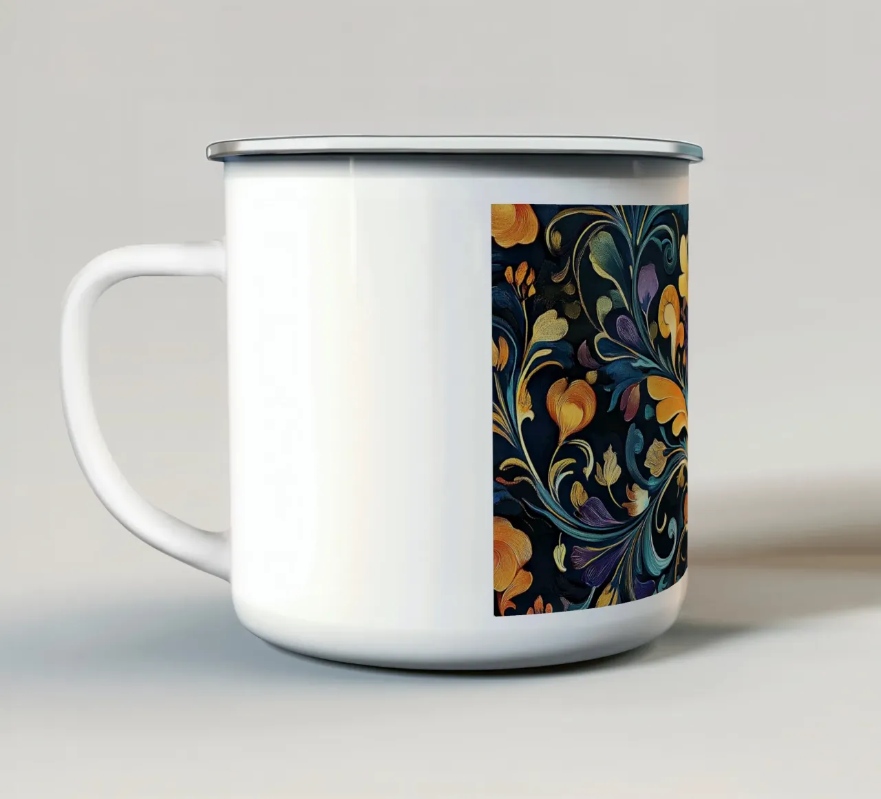 Art Nouveau - Un mondo di bellezza stilizzata tazza in smalto da Artful Bloom